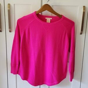 Sweet Romeo Sweatshirt Womens L Pink Knit Crewneck Preppy Casual